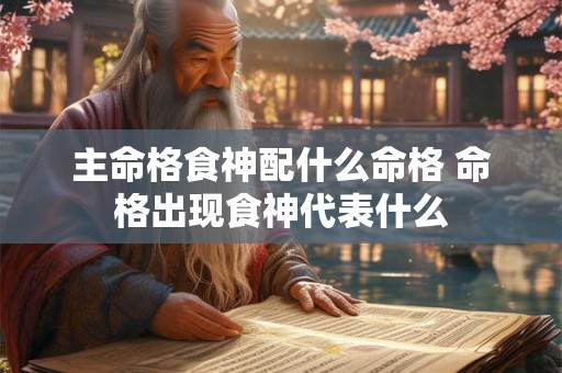 主命格食神配什么命格 命格出现食神代表什么 主命格食神配什么命格 命格出现食神代表什么