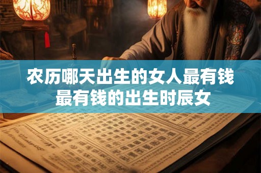 农历哪天出生的女人最有钱 最有钱的出生时辰女 农历哪天出生的女人最有钱 最有钱的出生时辰女