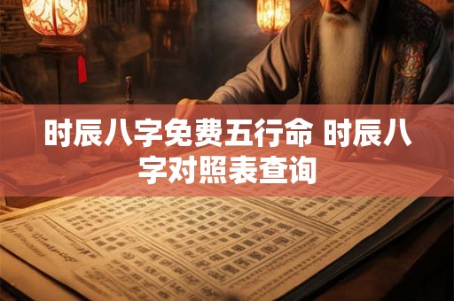 时辰八字免费五行命 时辰八字对照表查询 时辰八字免费五行命 时辰八字对照表查询