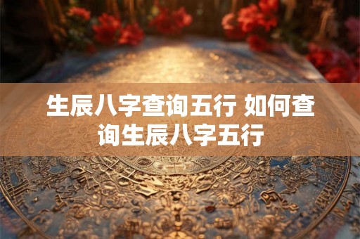生辰八字查询五行 如何查询生辰八字五行 生辰八字查询五行 如何查询生辰八字五行