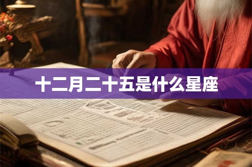 十二月二十五是什么星座