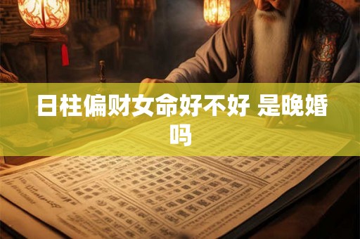 日柱偏财女命好不好 是晚婚吗 日柱偏财女命好不好 是晚婚吗