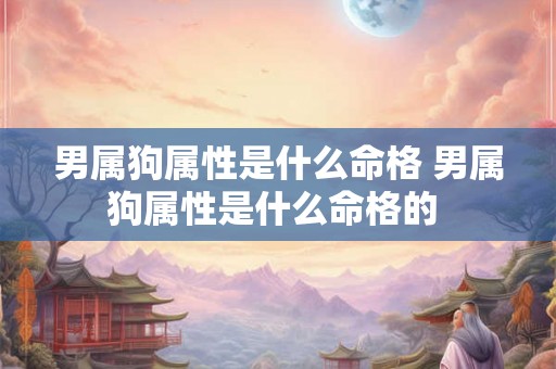 男属狗属性是什么命格 男属狗属性是什么命格的 男属狗属性是什么命格 男属狗属性是什么命格的