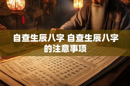 自查生辰八字 自查生辰八字的注意事项