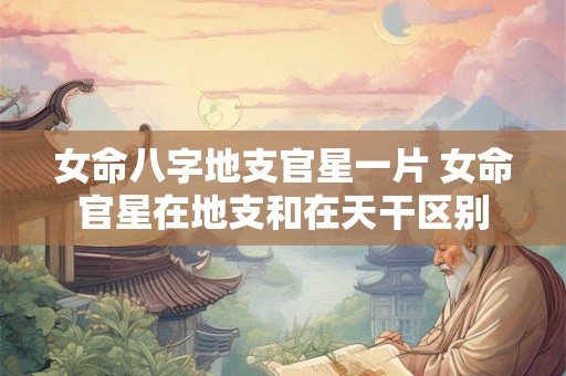 女命八字地支官星一片 女命官星在地支和在天干区别 女命八字地支官星一片 女命官星在地支和在天干区别