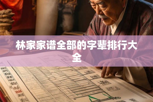 林家家谱全部的字辈排行大全 林家家谱全部的字辈排行大全