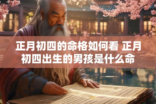 正月初四的命格如何看 正月初四出生的男孩是什么命
