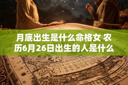 月底出生是什么命格女 农历6月26日出生的人是什么命格 月底出生是什么命格女 农历6月26日出生的人是什么命格