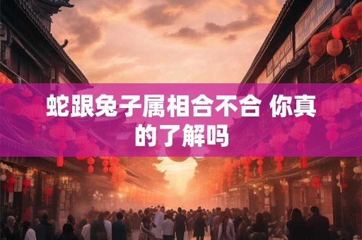 蛇跟兔子属相合不合 你真的了解吗 蛇跟兔子属相合不合 你真的了解吗