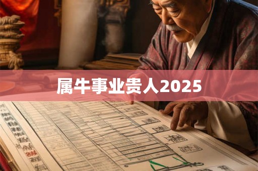 属牛事业贵人2025 属牛事业贵人2025