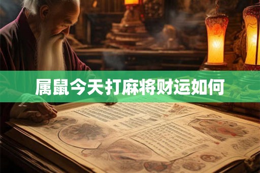 属鼠今天打麻将财运如何 属鼠今天打麻将财运如何
