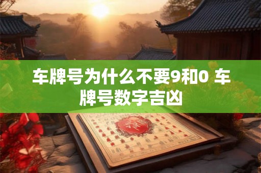 车牌号为什么不要9和0 车牌号数字吉凶 车牌号为什么不要9和0 车牌号数字吉凶