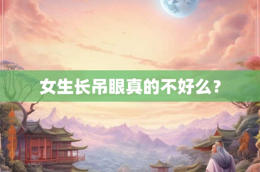 女生长吊眼真的不好么？