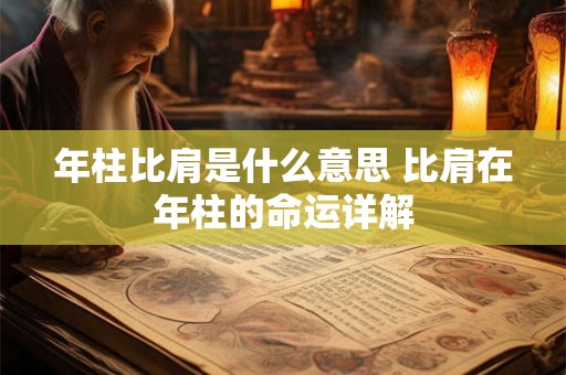 年柱比肩是什么意思 比肩在年柱的命运详解 年柱比肩是什么意思 比肩在年柱的命运详解