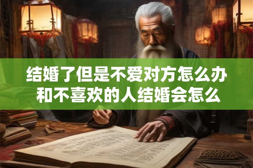 结婚了但是不爱对方怎么办 和不喜欢的人结婚会怎么样