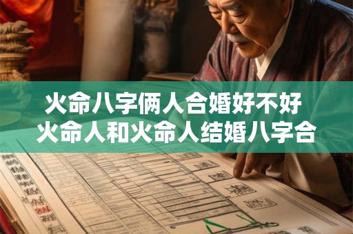 火命八字俩人合婚好不好 火命人和火命人结婚八字合不合 火命八字俩人合婚好不好 火命人和火命人结婚八字合不合