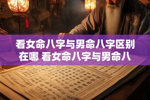 看女命八字与男命八字区别在哪 看女命八字与男命八字区别在哪儿 看女命八字与男命八字区别在哪 看女命八字与男命八字区别在哪儿
