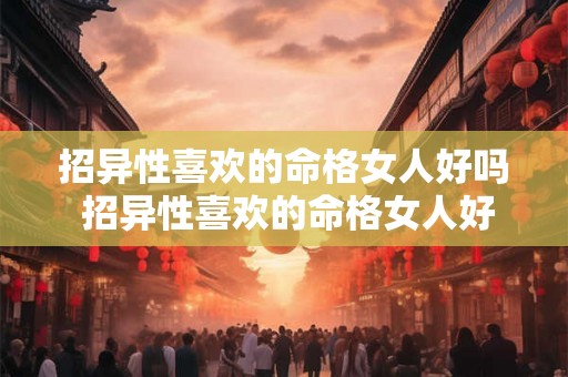 招异性喜欢的命格女人好吗 招异性喜欢的命格女人好吗知乎