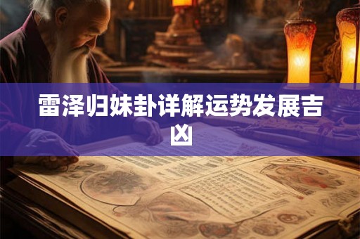 雷泽归妹卦详解运势发展吉凶
