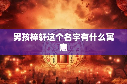 男孩梓轩这个名字有什么寓意 男孩梓轩这个名字有什么寓意