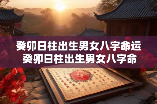癸卯日柱出生男女八字命运 癸卯日柱出生男女八字命运易安居 癸卯日柱出生男女八字命运 癸卯日柱出生男女八字命运易安居