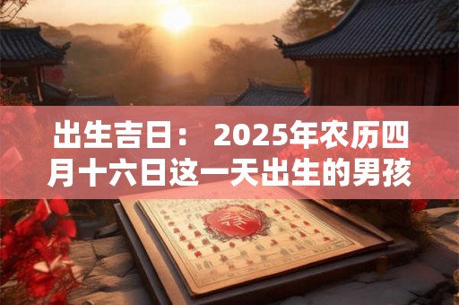 出生吉日： 2025年农历四月十六日这一天出生的男孩好不好