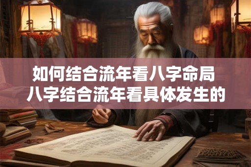 如何结合流年看八字命局 八字结合流年看具体发生的事 如何结合流年看八字命局 八字结合流年看具体发生的事