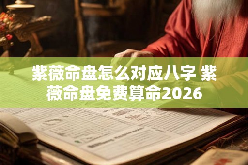 紫薇命盘怎么对应八字 紫薇命盘免费算命2026 紫薇命盘怎么对应八字 紫薇命盘免费算命2026