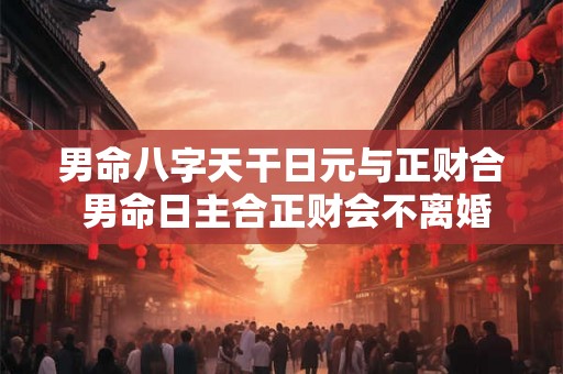 男命八字天干日元与正财合 男命日主合正财会不离婚