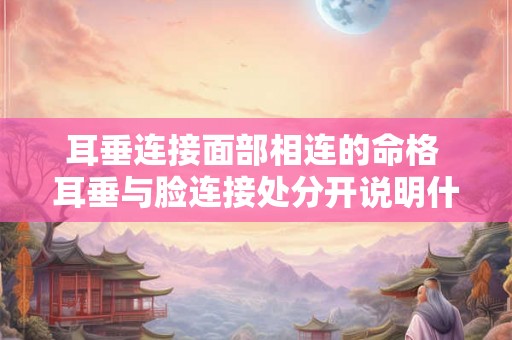 耳垂连接面部相连的命格 耳垂与脸连接处分开说明什么 耳垂连接面部相连的命格 耳垂与脸连接处分开说明什么