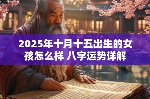 2025年十月十五出生的女孩怎么样 八字运势详解 2025年十月十五出生的女孩怎么样 八字运势详解