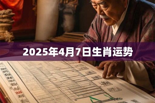 2025年4月7日生肖运势 2025年4月7日生肖运势