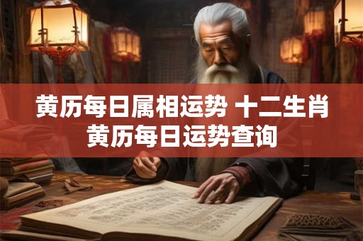 黄历每日属相运势 十二生肖黄历每日运势查询 黄历每日属相运势 十二生肖黄历每日运势查询