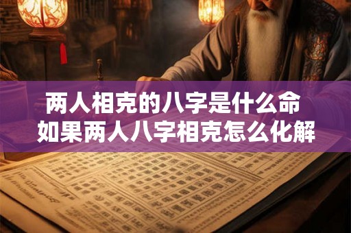 两人相克的八字是什么命 如果两人八字相克怎么化解