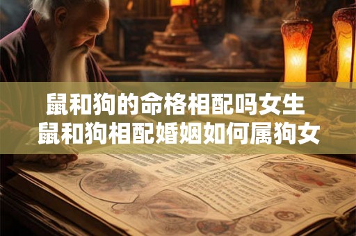鼠和狗的命格相配吗女生 鼠和狗相配婚姻如何属狗女生的婚配