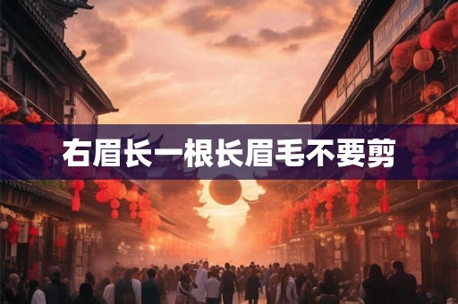 右眉长一根长眉毛不要剪 右眉长一根长眉毛不要剪