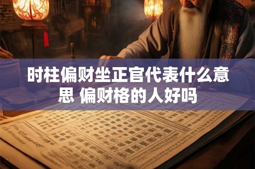 时柱偏财坐正官代表什么意思 偏财格的人好吗 时柱偏财坐正官代表什么意思 偏财格的人好吗