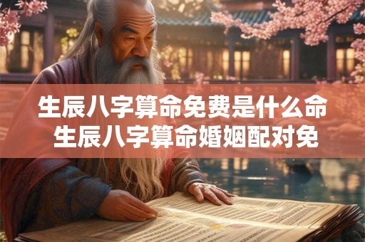 生辰八字算命免费是什么命 生辰八字算命婚姻配对免费测试 生辰八字算命免费是什么命 生辰八字算命婚姻配对免费测试