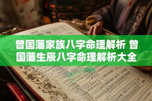 曾国藩家族八字命理解析 曾国藩生辰八字命理解析大全 曾国藩家族八字命理解析 曾国藩生辰八字命理解析大全
