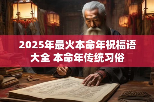 2025年最火本命年祝福语大全 本命年传统习俗 2025年最火本命年祝福语大全 本命年传统习俗