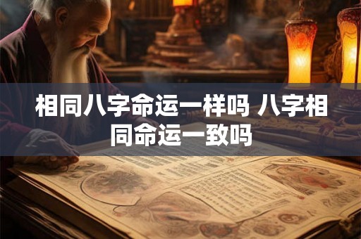 相同八字命运一样吗 八字相同命运一致吗 相同八字命运一样吗 八字相同命运一致吗