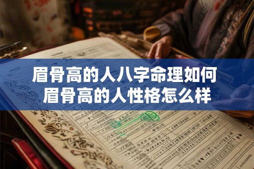 眉骨高的人八字命理如何 眉骨高的人性格怎么样