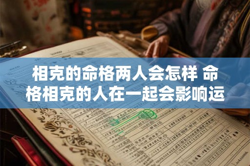 相克的命格两人会怎样 命格相克的人在一起会影响运势吗
