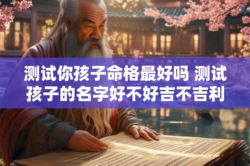 测试你孩子命格最好吗 测试孩子的名字好不好吉不吉利