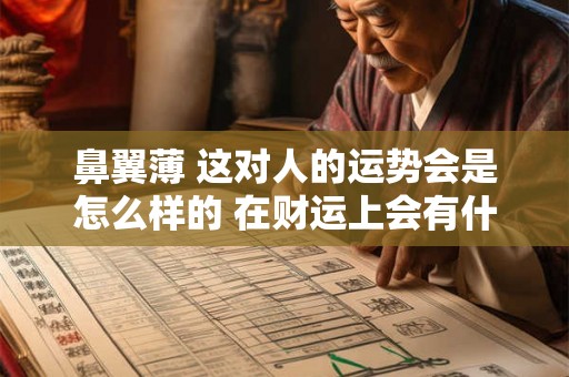 鼻翼薄 这对人的运势会是怎么样的 在财运上会有什么样的好坏