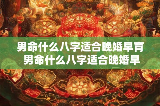 男命什么八字适合晚婚早育 男命什么八字适合晚婚早育孩子 男命什么八字适合晚婚早育 男命什么八字适合晚婚早育孩子
