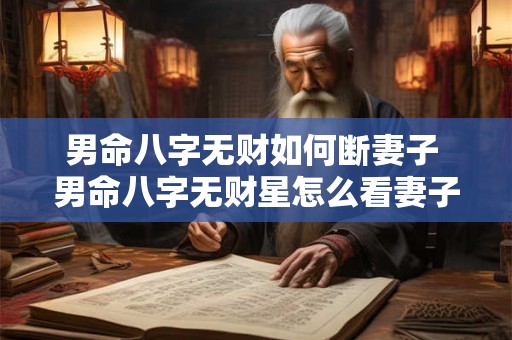 男命八字无财如何断妻子 男命八字无财星怎么看妻子情况