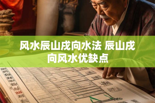 风水辰山戌向水法 辰山戌向风水优缺点 风水辰山戌向水法 辰山戌向风水优缺点
