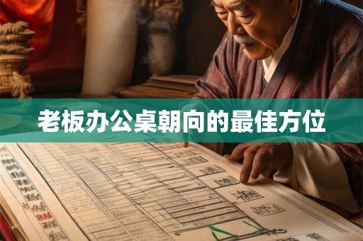 老板办公桌朝向的最佳方位