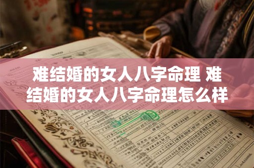 难结婚的女人八字命理 难结婚的女人八字命理怎么样